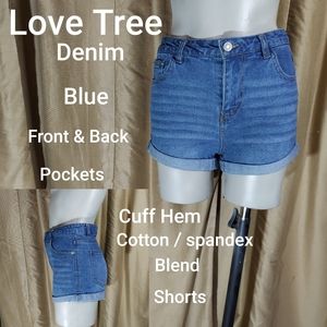 Love Tree denim cuff hem shorts size S